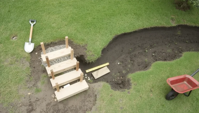 Faire un escalier dans un talus pentu : le guide pratique étape par étape