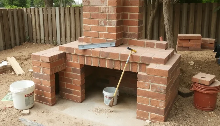 Plan pour construire un barbecue en briques avec cheminée : guide étape par étape